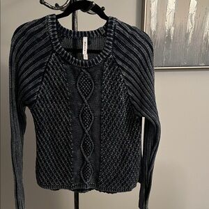 RVCA Navy Textured Knit Sweater